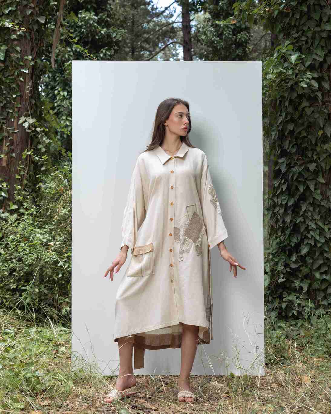 "Bohemian Tapestry" Shirt Dress