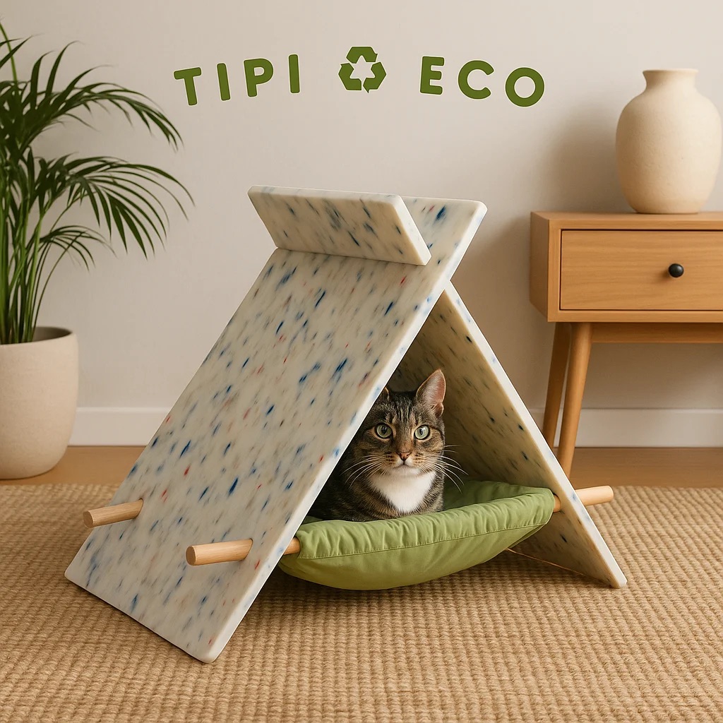 Tipi Eco: Recycled Plastic Cat Teepee