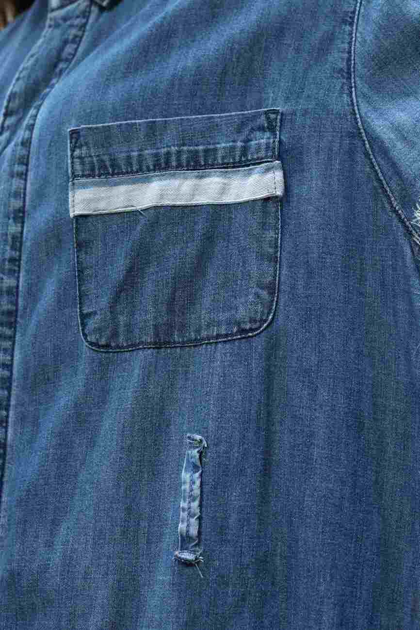 "Denim Butterfly" Shirt Dress