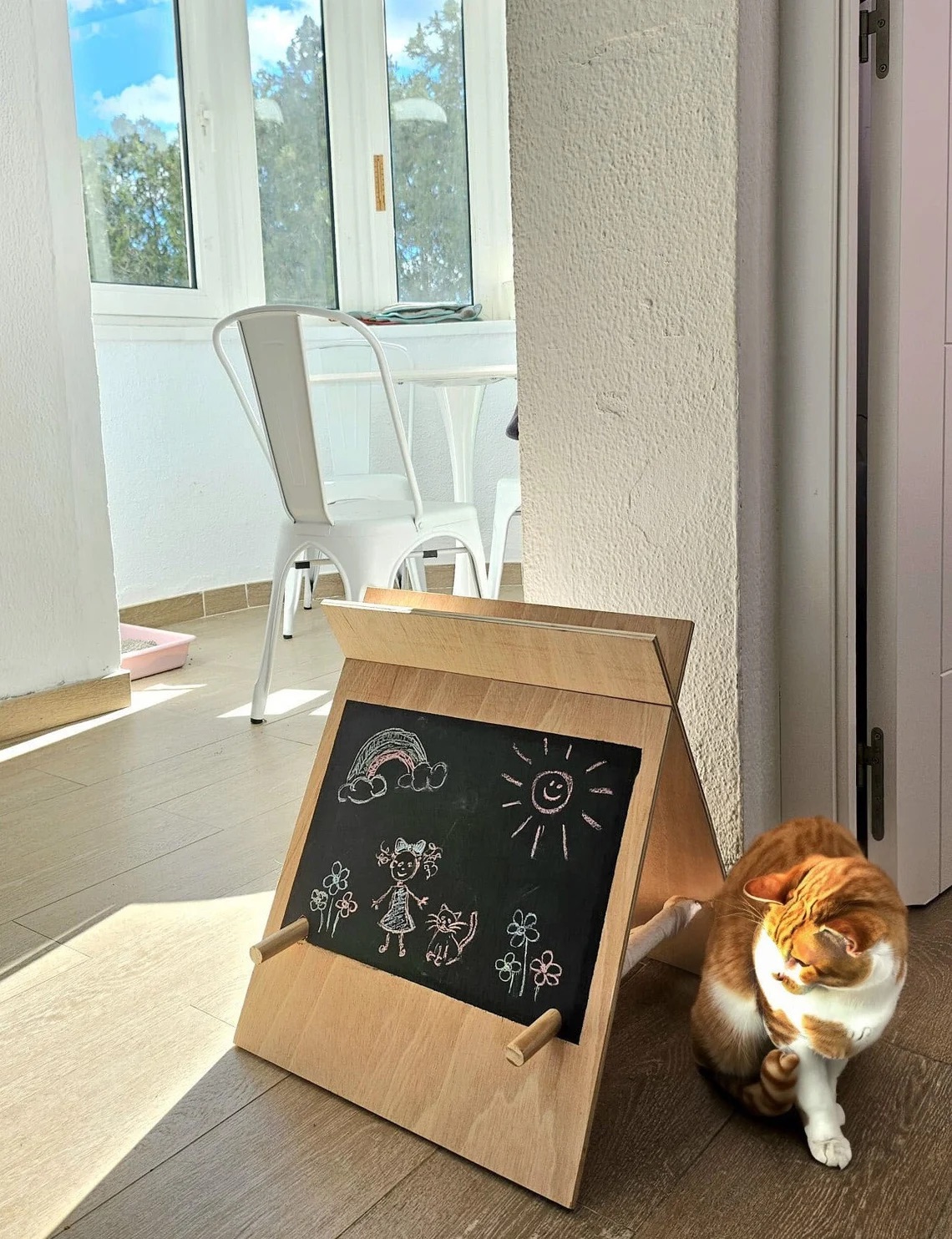 Artistic Chalkboard Cat House